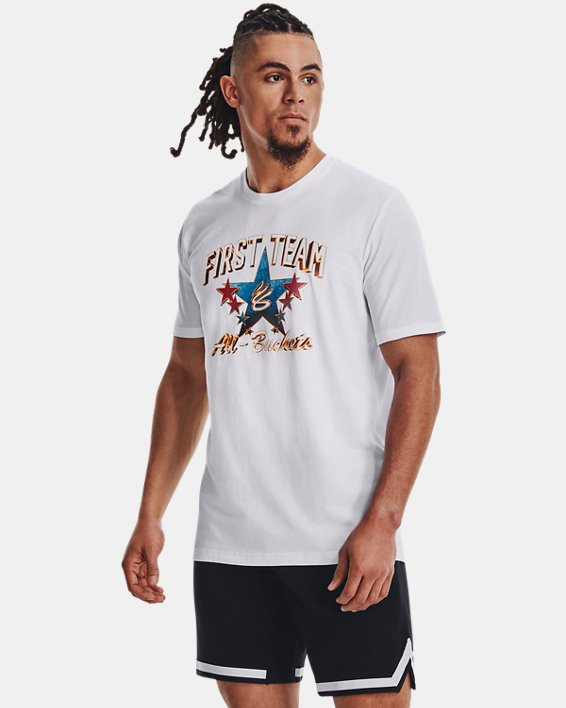 Men's Curry All Star Game Short Sleeve in White image number 0